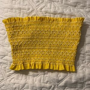 yellow bandeau bikini